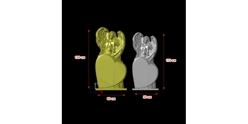 3D модели памятников в форматах STL и OBJ для резьбы по камню на ЧПУ станках