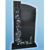  Купить резной памятник гранитный с розой серебряной (120х60)