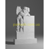 Купить резной памятник детский с ангелом мальчиком (120х60)