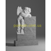 Купить резной памятник детский с ангелом мальчиком (120х60)