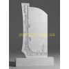  Купить резной памятник гранитный с розой серебряной (120х60)