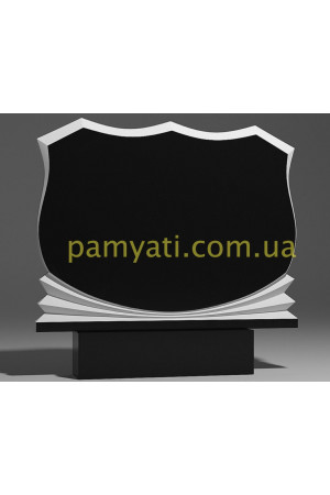 Купить резной памятник гранитный с фигурным верхом (для двоих)