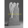 Купить резной памятник гранитный ангел склонился к кресту резному (120х60)
